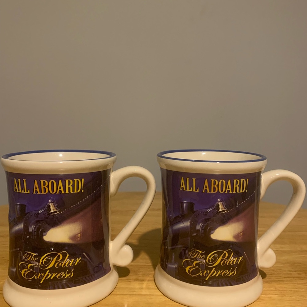 Two All Aboard The Polar Express 3D Coffee Mugs
